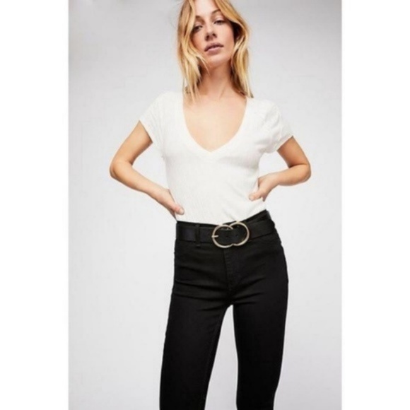 Free People Denim - NWT Free People Black Denim High Rise Skinny Jeans